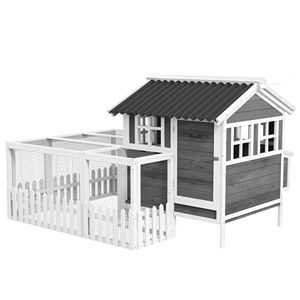 Gabbie per Animali: Pollaio in Legno con Recinto per 3-4 Galline, 173x150x107 cm, Utilizzabile anche per Conigli, Nuovo o Usato - Product Image 1