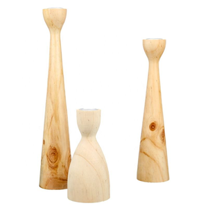 Support de bougie haut de gamme en bois, style nordique rustique, pour bougies chauffe-plat, accessoire de décoration Ramadan, par MULTI CRAFT - Product Image 6