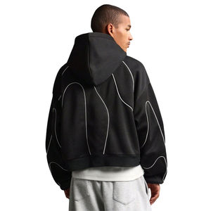 Nouvel Arrivage 2026 – Sweat à Capuche Zippé Oversize Personnalisé en Molleton de Coton Lourd – Vente en Gros Direct Fabricant - Product Image 3