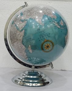 Décoration de bureau nautique pour la maison et le bureau, globe terrestre rotatif en acier chromé avec un intérêt géographique - Product Image 6