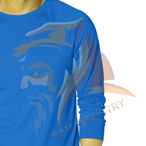 เสื้อยืดแขนยาวผู้ชายผ้าฝ้ายเนื้อนุ่มพิมพ์โลโก้แบบกำหนดเองคุณภาพพรีเมียมระบายอากาศได้ดีสวมใส่สบาย - Product Image 3