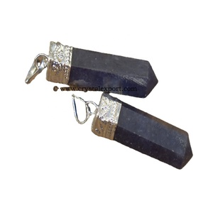 Fashion iolite Pencil Pendentifs Collier en pierre naturelle pour la pleine conscience, la méditation et l'énergie du chakra racine - Product Image 1