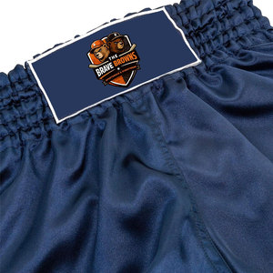 Pantalones Cortos de Muay Thai Personalizados de Nuevo Estilo, Color Sólido, 100% Poliéster, Duraderos, Ligeros y de Secado Rápido para Hombre, the BRAVE BROWNS - Product Image 3