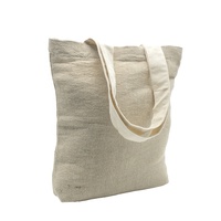 Sac fourre-tout en jute et coton biodégradable, fait main, écologique, lavable, pliable, personnalisable, promotionnel, style Népal, uni
