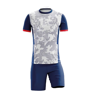 Camiseta de Fútbol de Manga Corta con Estampado Geométrico Rojo y Blanco para Hombre, Cuello Redondo, Absorbe la Humedad, Ropa Deportiva de Poliéster para Todas las Temporadas - Product Image 2