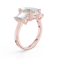 Bague de fiançailles en diamant synthétique de laboratoire taille brillant, couleur E, certifiée EGL, plaqué argent, pour femme, 10 pierres latérales, luxe, mariage