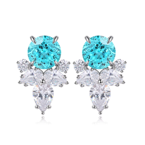 Ensemble de boucles d'oreilles en diamants de laboratoire Luxeshine Jewelry Lab Gemstone 6.6CT, boucles d'oreilles en argent sterling pour femmes - Product Image 1