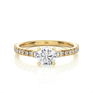 แหวนทองแข็ง10K-22K สำหรับผู้หญิงสำหรับงานแต่งงานแหวนเพชร CVD ตัดสวยงาม - Product Image 1