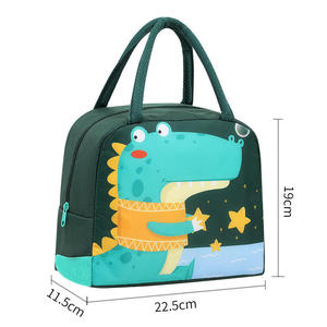 Cartoon Cat Pattern Insulated Lunch Tote Large Capacity Leakproof Food <b>Storage</b> Handbag for Students Travel Snacks - Product Image 5