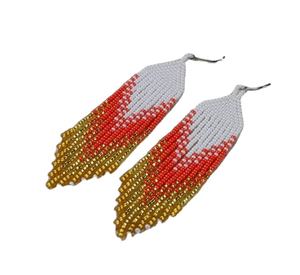 2025 haute couture en gros à la main perle de rocaille Huggie boucles d'oreilles multicolore unisexe bijoux - Product Image 4