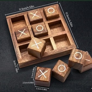 กระดานไม้ Tic Tac Tac Toe | เกมปริศนาไม้ทำมือสำหรับทุกวัย - Product Image 2