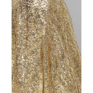 Gold Sequence Embroidered <b>Art</b> Silk Evening Lehenga Choli - Product Image 2