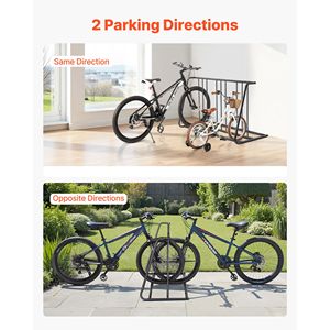 Support de vélo autoportant en acier carbone double face pour pneus de 3 pouces/76,2 mm - Product Image 1