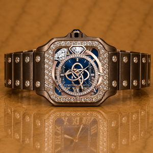 Montre Hip Hop en Moissanite pour Homme, entièrement sertie de pierres VVS, montre-bracelet de luxe - Product Image 1