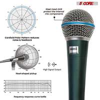 Microphone dynamique professionnel 5 cœurs pour le karaoké, micro filaire XLR pour scène et studio