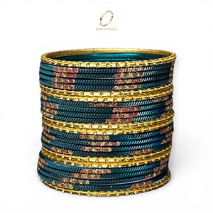 Brazaletes Decorativos para Niños, de Acero Inoxidable Chapado en Oro Azul, con Cristales, para Bodas, de Primera Calidad, para Boutiques, Tiendas de Regalos, Venta al Por Mayor - Product Image 3