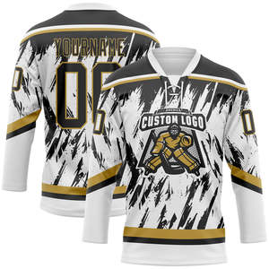 Maillot de hockey par sublimation, 100 % polyester, décontracté, à manches longues, pull sportif avec design personnalisé pour les équipes - Product Image 2