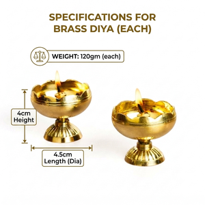 Handcrafted Brass Hanging Diya Pair with Peacock Design Traditional Indian Oil Lamp for Home Decor Pooja and Festive Lighting!!! - Product Image 5