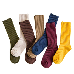 Jingwen Striped Knitted Solid Color Colorful Multi-color Cotton <b>Women</b> <b>Socks</b> Geometric pattern cycling <b>socks</b> Breathable spandex - Product Image 1