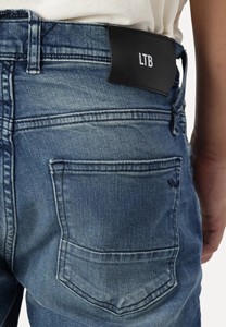 Men's High Waist Straight Leg Washed Denim Shorts High Waisted Spring Wear with Woven Craft Pocket 100% Cotton - Product Image 5