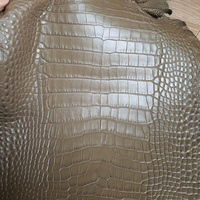 Grosir kulit asli kulit buaya kecoklatan kualitas tinggi untuk warna/ukuran kustom untuk tas tangan furnitur berlapis