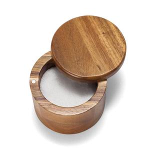 Elegante Salero de Madera con Tapa Magnética Oculta, Porta Especias Hecho a Mano, Contenedor de Sal de Madera Natural - Product Image 5