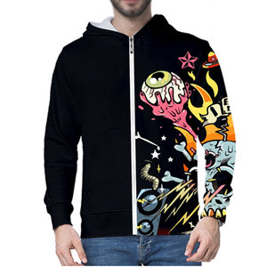 Sudadera con Capucha Personalizada de la Mejor Calidad, Estampada en DTG, para Hombre, Estilo Desgastado, con Bordes Deshilachados, Felpa Francesa, Diseño Gráfico Y2K - Product Image 3