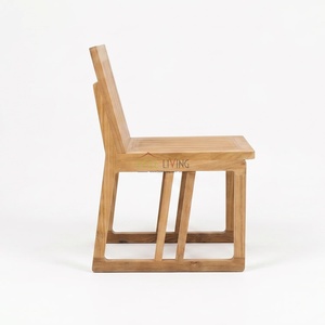 Modern <b>Teak</b> Wood <b>Dining</b> <b>Chair</b> Armless Waterproof Contemporary Design Stable Structure for Hotel Apartment Use Home Furniture - Product Image 5