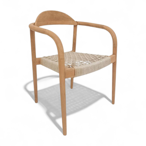 Style moderne, tissage naturel avec cadre en bois de teck pour la décoration de meubles de maison - Product Image 1