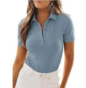 T-shirt décontracté pour femme pour le golf, en tissu Oxford 100 % coton respirant, idéal pour l'été - Product Image 6