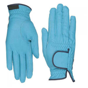 Blue Equestrian Riding <b>Gloves</b> Full Finger Textured <b>Grip</b> Horseback Training Competition Flexible Fit Sports <b>Gloves</b> - Product Image 6