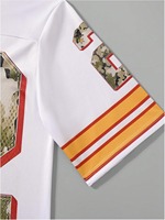 Maillot en maille premium respirant 100 % polyester, imprimé par sublimation, motif lettres sur le devant, col en V, pour entraînement sportif, vente en gros