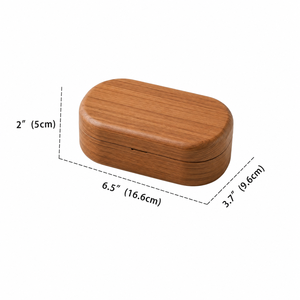 Manufacturer Custom Solid Wood Oval Jewelry <b>Box</b> with Magnetic Closure Engraved Printing Soft <b>Velvet</b> Lining for Valentine's Day - Product Image 4