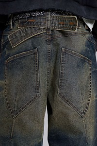 CONX Short en jean déchiré 100 % coton pour homme, taille mi-haute, entrejambe bas, style streetwear, idéal pour l'été - Product Image 4