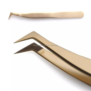 Fiber Tip Eyelash Extension Tweezers Stainless Steel Custom Curved <b>Lash</b> Tweezers Reeax Enterprises RE-1021 A+ Grade - Product Image 2