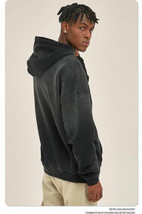 Hoodie en molleton personnalisé pour homme, faible quantité minimum de commande, coton bio, marque privée, pour les marques de streetwear. - Product Image 4