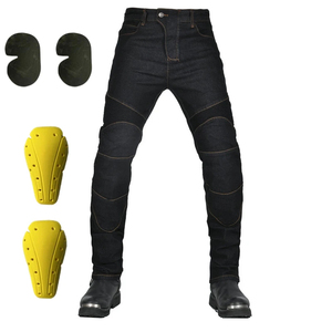 Nuevos pantalones de moto para mujer, vaqueros de motociclista, anticaída, estilo clásico, estilo ecuestre, de cintura alta y longitud completa. - Product Image 1