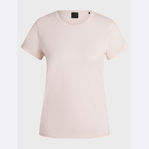 Women's Light <b>Pink</b> Short Sleeve T-Shirt Crew Neck Regular Fit Casual Knitted Fabric All Seasons Solid Color - Product Image 1