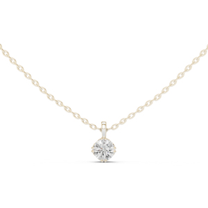 18K Gold Round Cut Lab-Grown Diamond VVS1 Clarity E Color Women's <b>Necklace</b> with Wedding Party Gift Direct Factory Offer - Product Image 2