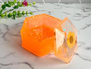 Caja de Joyería de Resina Floral Hecha a Mano de Primera Calidad, Organizador Decorativo para Guardar Objetos Pequeños, Contenedor de Regalo de Resina Personalizado - Product Image 6