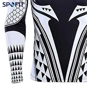 เสื้อรัดกล้ามเนื้อแขนยาวสำหรับ BJJ แบบขายส่ง สั่งทำได้ตามต้องการ พร้อมบริการพิมพ์ลายแบบ Sublimation เต็มตัว ผู้ผลิตเสื้อรัดกล้ามเนื้อ MMA - Product Image 5