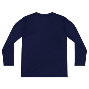 Camiseta Juvenil de Manga Larga Azul Marino con Gráfico Bordado, Cuello Redondo, Algodón Suave, Informal, para la Escuela, Uso Diario - Product Image 2