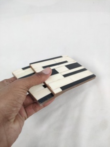 Handcrafted Luxury Black White Custom Design Resin Inlay Coasters Durable Eco-Friendly Customizable Color mats & <b>pads</b> <b>for</b> sale - Product Image 5