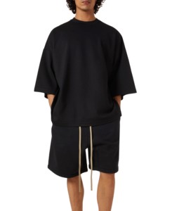 ชุดเสื้อยืดและกางเกงขาสั้นผ้าฝ้ายสำหรับฤดูร้อนแบบยูนิเซ็กซ์ รับสกรีนโลโก้ ชุดลำลองผู้ชาย ระบายอากาศได้ดี ชุดสองชิ้น ผ้าโพลีเอสเตอร์ผสมฝ้าย ขายส่ง - Product Image 5