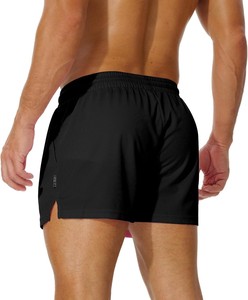 Pantalones Cortos de Salón para Hombre de Spandex/Poliéster, Ajuste Relajado, Tejido Suave, para Estar en Casa o Dormir, Cintura Elástica con Cordón, Secado Rápido - Product Image 3