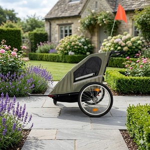 TC-2024S Easy Folding Stroller <b>Trailer</b> Jogger 3 in 1 Single Seat & Aluminum Frame Lightweight Design - Product Image 6