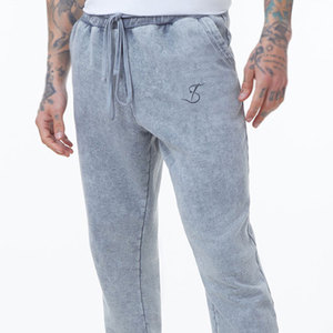 กางเกงจ็อกเกอร์ผู้ชายสไตล์สตรีทแวร์ผ้าเนื้อนุ่มสีพื้นแบบฟอกสี - Product Image 6