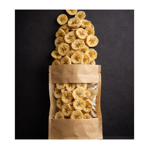 Dried Banana Slices Baked Semi Soft Sweet Fruit <b>Snack</b> Nutritious All Age Ready To Eat Pack - Product Image 1