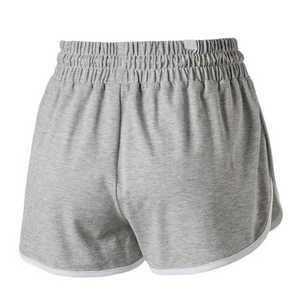 Shorts décontractés gris pour hommes, taille mi-haute, avec cordon de serrage, taille élastique, respirants, en tricot 100% coton, séchage rapide, couleur unie, avec poches - Product Image 2