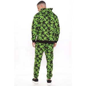 <b>Y2K</b> Fall Winter Streetwear Fashion 2 Pieces Sets Custom Screen Printed Sweatsuit Set Cotton Fleece Men Jogger <b>Tracksuit</b> Set - Product Image 4
